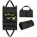 Multi-Pocket Tool Roll Organizer Pouch with 5 Zipper Tool Pockets