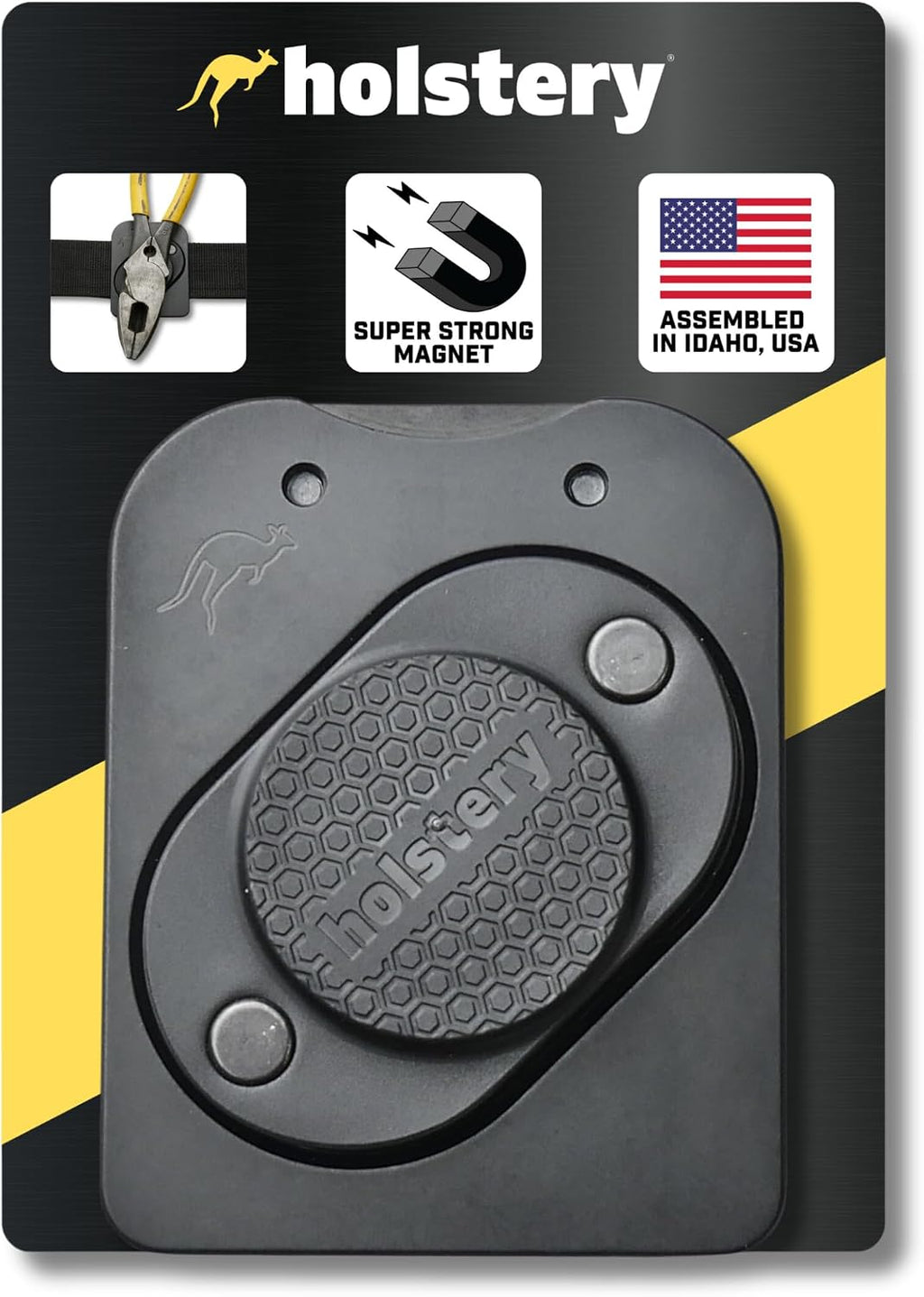 MagMaster | Magnetic Tool Holder - Strong Clip-On Belt Magnet Holster for Screws, Nails, Hammer, Sockets, Pliers, Screw Driver, Trowel, Drill Bit, Wrench, or Any Magnetic Tools and Hardware