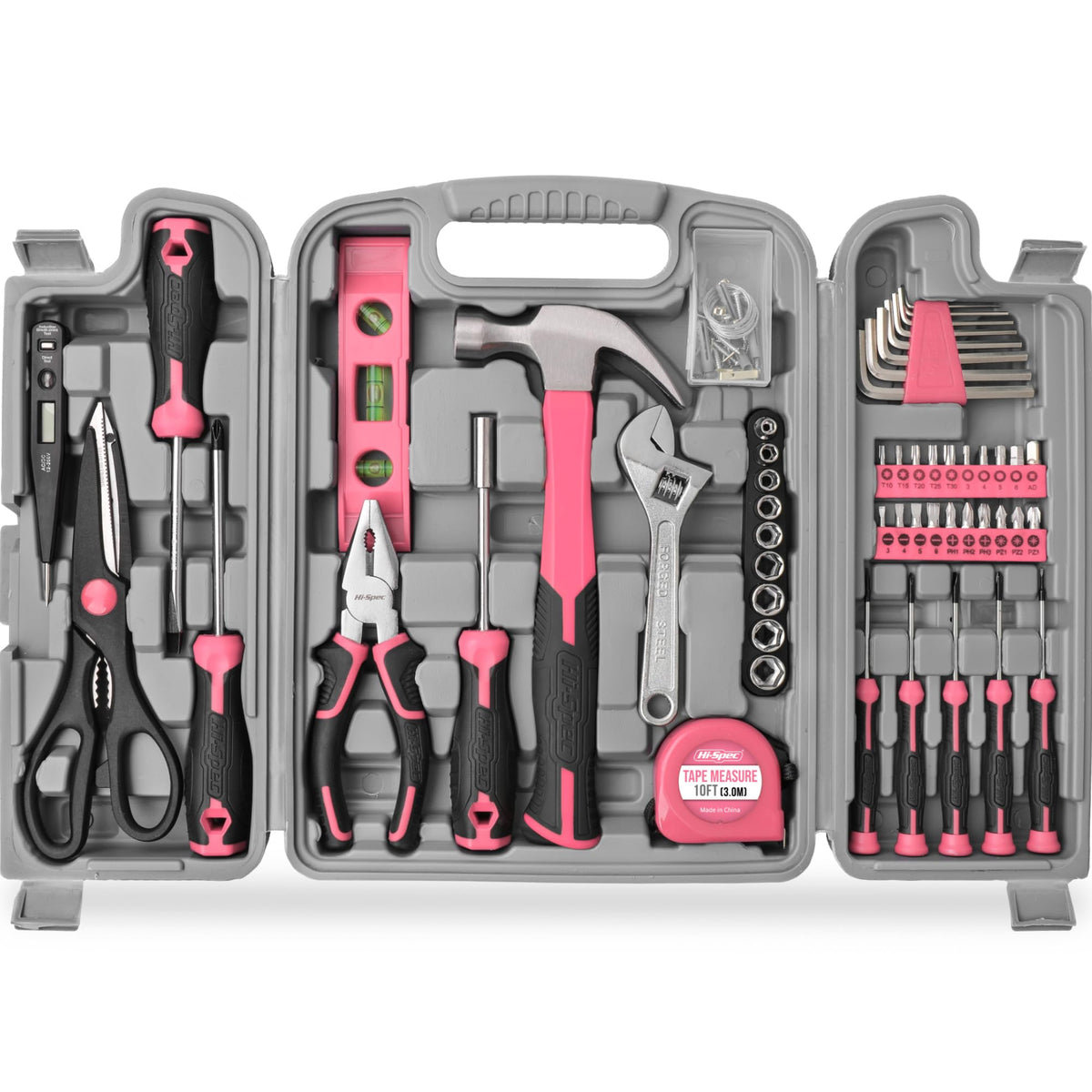 Hi-Spec 54pc Home & Office DIY Tool Kit Set. Complete Household Tool Box with Essential Hand Tools Included for Basic Repairs, Maintenance & Home Improvement Projects