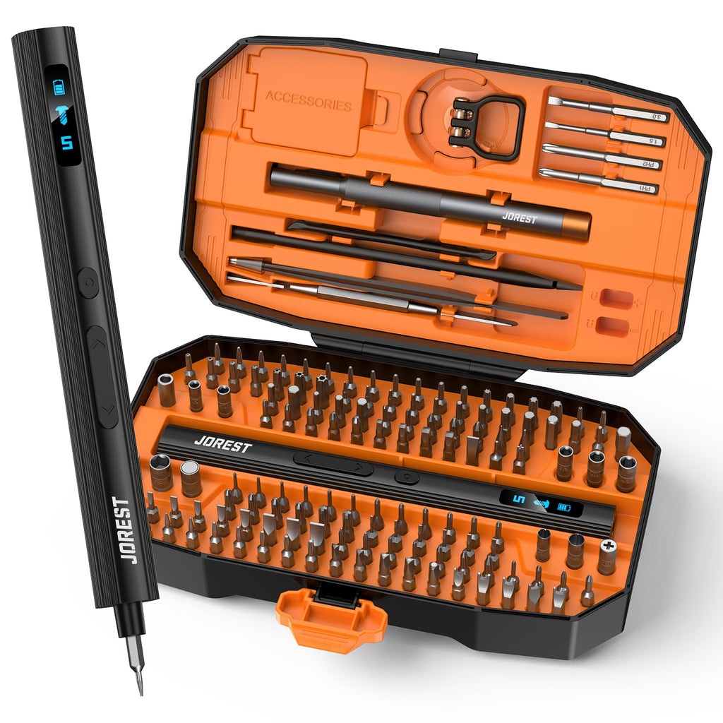 JOREST Precision Screwdriver Set, Small Screwdriver with Torx T5 T6 T8 T9, Triwing Y00, Star P5, Mini Repair Tool Kit for Laptop, Switch, PS5,Xbox, MacBook, iPhone, Ring Doorbell, Watch, Glasses