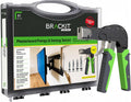 Brackit Plasterboard Fixing 88 Piece Wall Anchor Setting Tool Kit - in Carry Case with Instructions – for Cavity, Drywall & and Wall Mounting Includes Wall Hooks