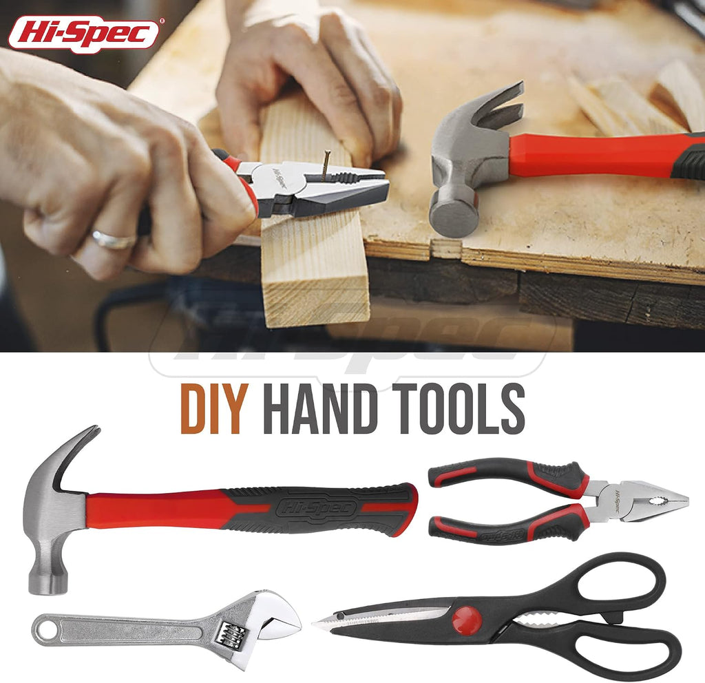 Hi-Spec 54pc Home & Office DIY Tool Kit Set. Complete Household Tool Box with Essential Hand Tools Included for Basic Repairs, Maintenance & Home Improvement Projects
