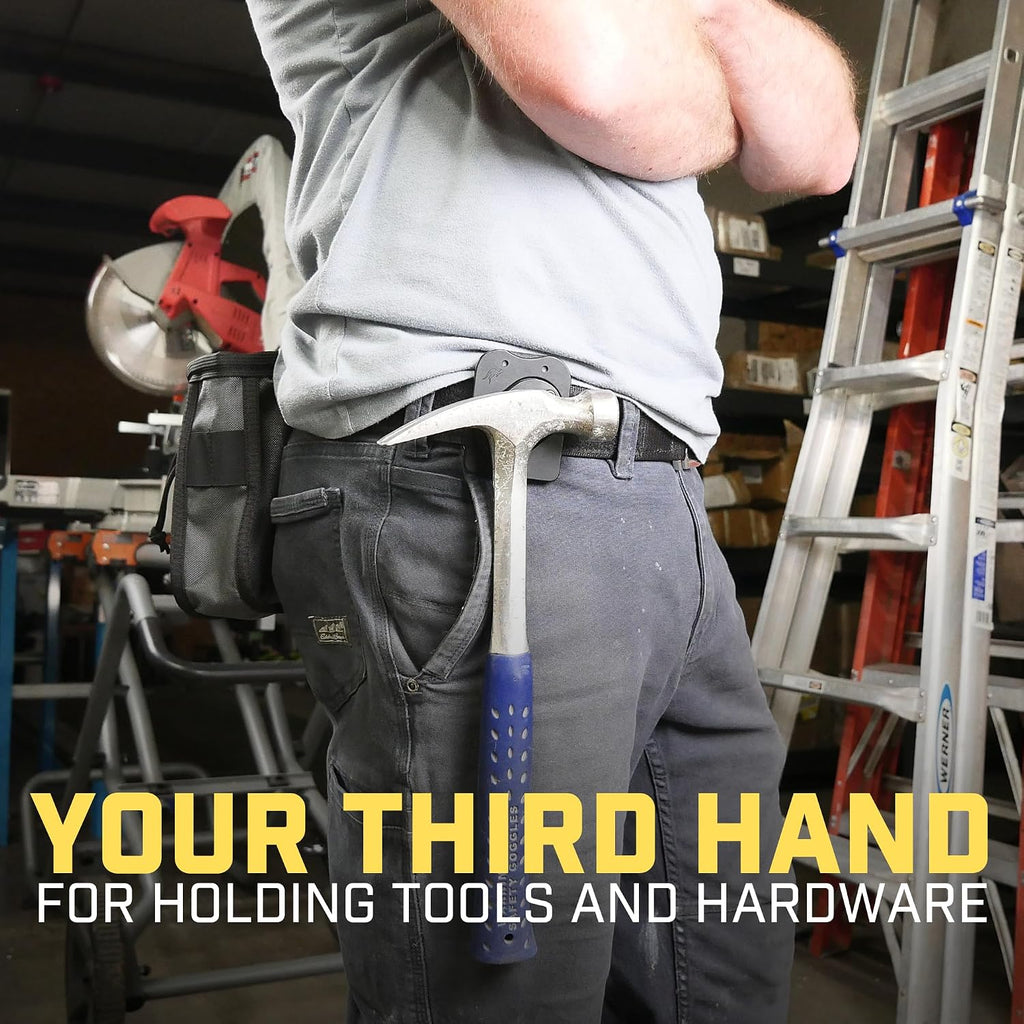 MagMaster | Magnetic Tool Holder - Strong Clip-On Belt Magnet Holster for Screws, Nails, Hammer, Sockets, Pliers, Screw Driver, Trowel, Drill Bit, Wrench, or Any Magnetic Tools and Hardware