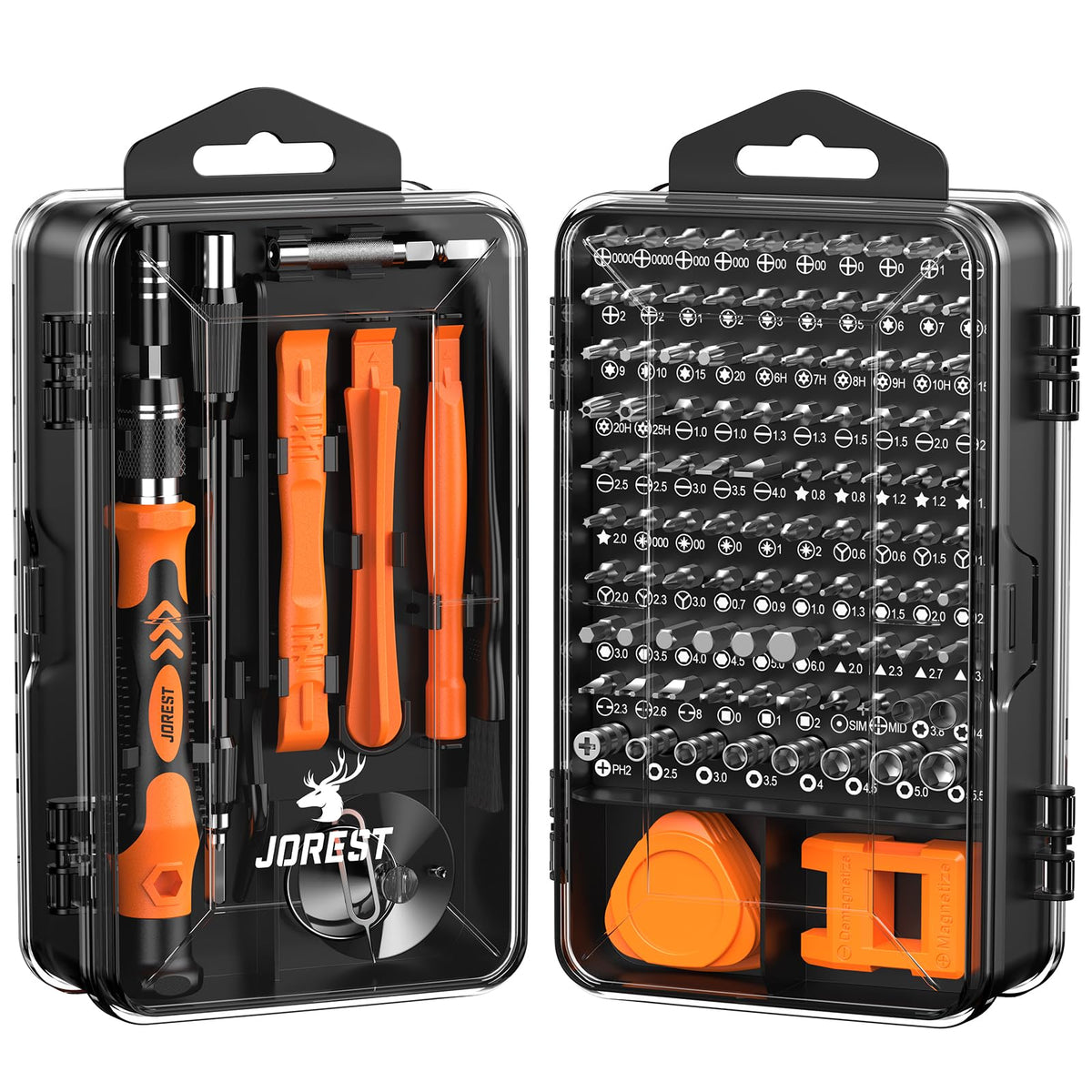 JOREST Precision Screwdriver Set, Small Screwdriver with Torx T5 T6 T8 T9, Triwing Y00, Star P5, Mini Repair Tool Kit for Laptop, Switch, PS5,Xbox, MacBook, iPhone, Ring Doorbell, Watch, Glasses